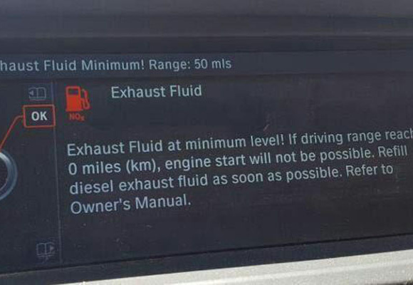 علت پیغام خطای Exhaust Fluid