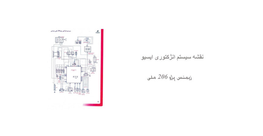 نقشه سیستم انژکتوری ایسیو زیمنس پژو 206 ملی
