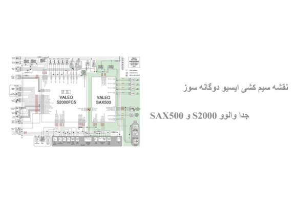 نقشه سیم کشی ایسیو دوگانه سوز جدا والوو S2000 و SAX500