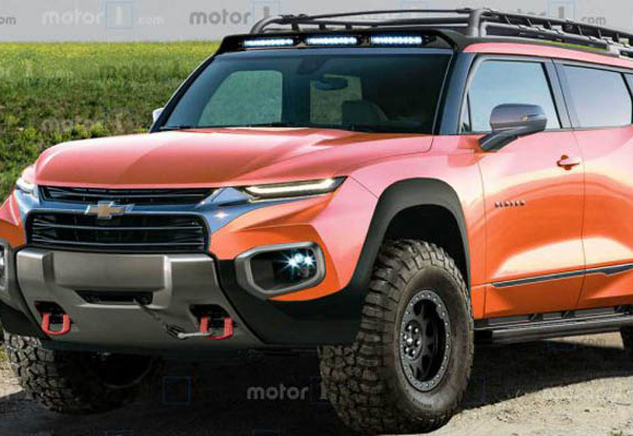 رندری خیالی از شورلت بلیزر آفرود برای رقابت با فورد برانکو
