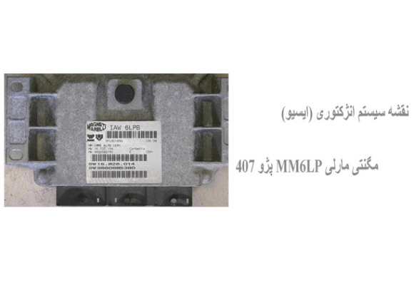 نقشه سیستم انژکتوری (ایسیو) مگنتی مارلی MM6LP پژو 407