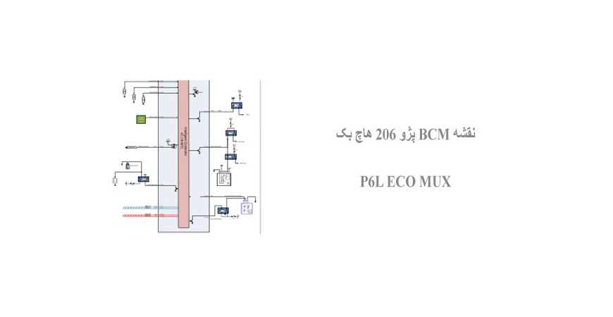  نقشه BCM پژو 206 هاچ بک P6L ECO MUX