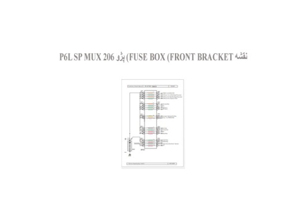 نقشه FUSE BOX (FRONT BRACKET) پژو 206 P6L SP MUX