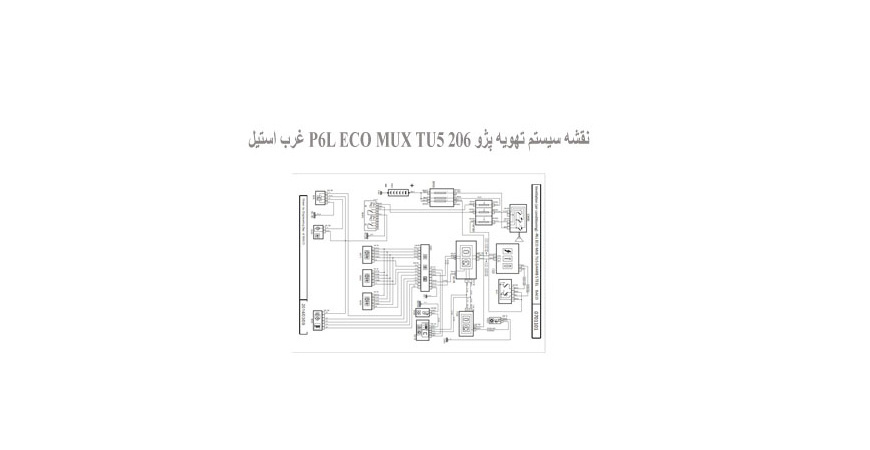 نقشه سیستم تهویه پژو 206 P6L ECO MUX TU5 غرب استیل