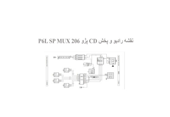  نقشه رادیو و پخش CD پژو 206 P6L SP MUX