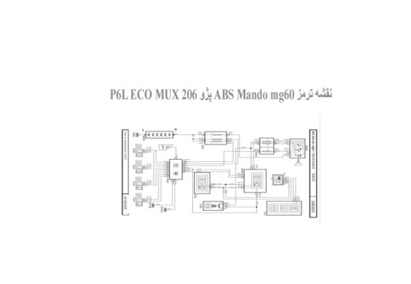  نقشه ترمز ABS Mando mg60 پژو 206 P6L ECO MUX