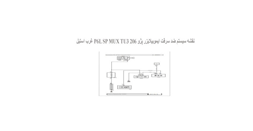  نقشه سیستم ضد سرقت ایموبیلایزر پژو 206 P6L SP MUX TU3 غرب استیل