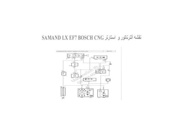 نقشه آلترناتور و  استارتر SAMAND LX EF7 BOSCH CNG