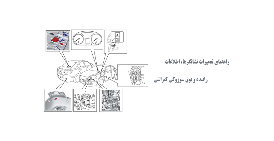  راهنمای تعمیرات نشانگرها، اطلاعات راننده و بوق سوزوکی کیزاشی