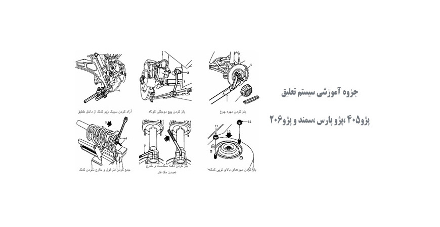  جزوه آموزشی سیستم تعلیق پژو405 ،پژو پارس ،سمند و پژو206