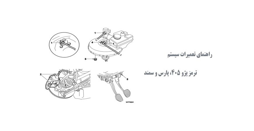  راهنمای تعمیرات سیستم ترمز پژو 405، پارس و سمند