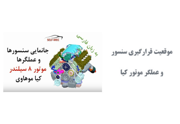 فیلم آموزش موقعیت قرارگیری سنسور و عملگر موتور کیا 